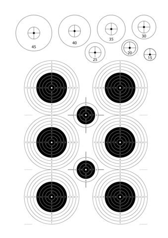 أهداف رماية بصيغة PDF جاهزة للطباعة Printable Shooting Targets