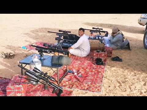 ( اكشن ) رماية هدف بثلاث بنادق في وقت واحد (Action) Shooting a target by three rifles